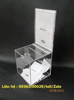 Hộp tiền tip xinh xinh bằng mica Đài Loan