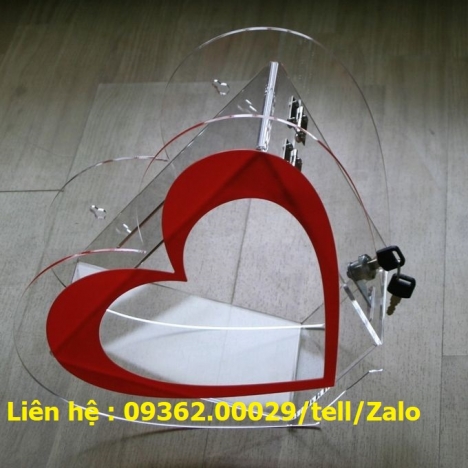 Hộp tiền tip xinh xinh bằng mica Đài Loan