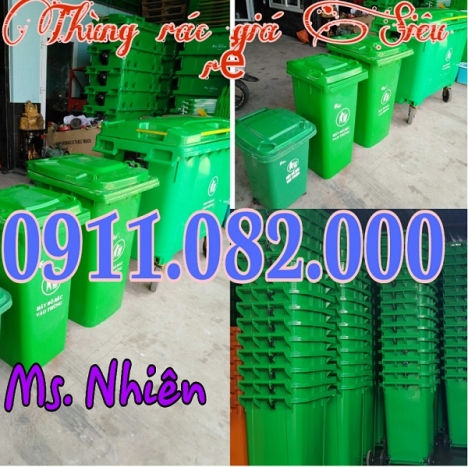 Chuyên bán thùng rác 120L 240L giá sỉ lẻ- thùng rác 660 lít giá rẻ- lh 0911.082.000