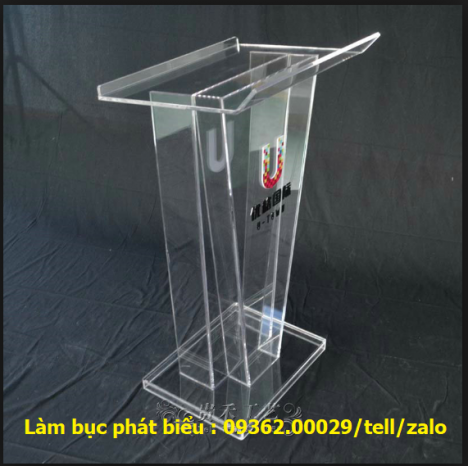 Bục phát biểu sang trọng thanh thoát bằng mica