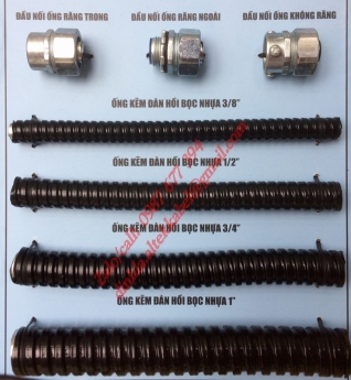 Phân phối ống ruột gà- Ống thép luồn dây điện bọc nhựa PVC nhập khẩu