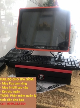 Setup tại Bạc Liêu full bộ máy tính tiền cảm ứng giá rẻ cho Spa