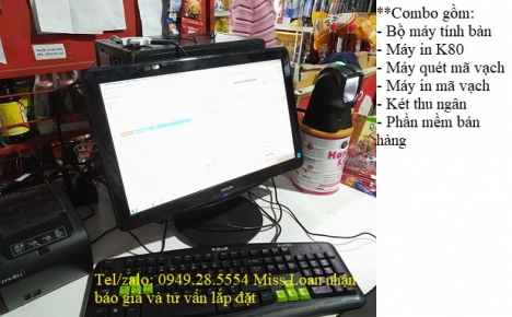 Lắp đặt tận nơi tại Dak-Lak cho cửa hàng bách hóa full bộ thiết bị tính tiền giá rẻ