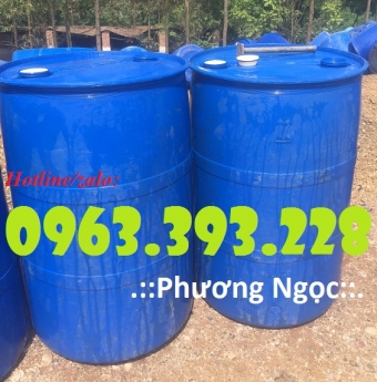 Phuy nhựa 220 Lít nắp kín đã qua sử dụng, phuy nhựa cũ hai nắp nhỏ