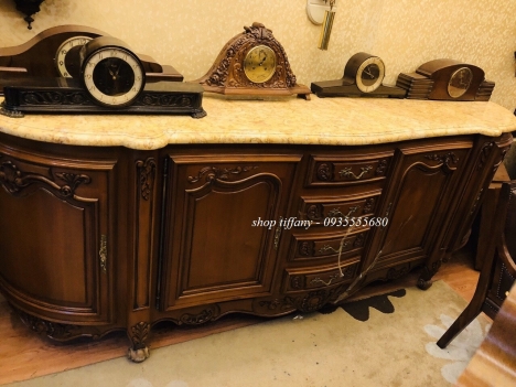 Kệ gỗ Pháp xưa mặt đá hàng đẹp.