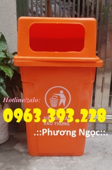 Thùng rác 90 Lít nắp hở, thùng rác nhựa HDPE, thùng rác công cộng
