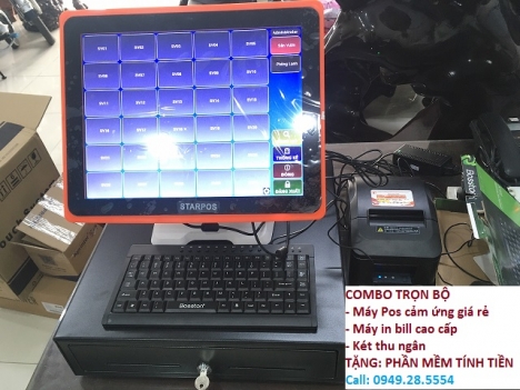 Máy Pos tính tiền, full bộ giá rẻ cho quán nhậu tại Cần Thơ
