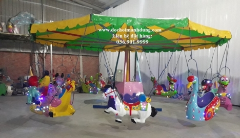 Đu Quay Ngựa ,Tàu Bay,Xe Điên Đụng, Đu Quay Bình,Chơi Máy Bay Thủy Lực, Máy Bay Ben