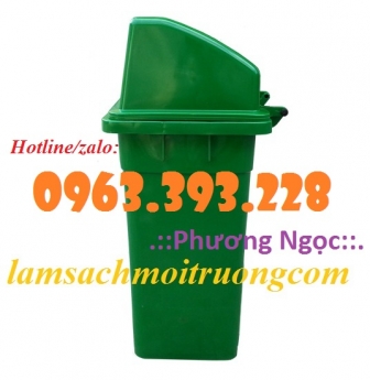 Thùng rác 90 Lít nắp hở, thùng rác nhựa HDPE, thùng rác công cộng