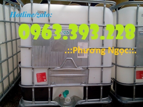 Tank nhựa 1000L, bồn nhựa đựng hóa chất 1 khối,