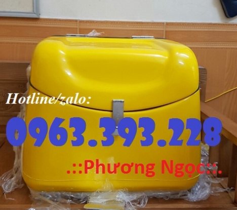 Thùng giao hàng gắn sau xe máy, thùng chở hàng nhựa composite