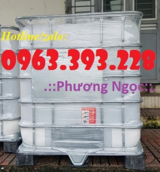 Tank nhựa 1000L, bồn nhựa đựng hóa chất 1 khối,