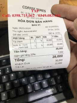 Bán máy tính tiền trọn bộ tại Rạch Gía cho quán cafe, quán sinh tố 