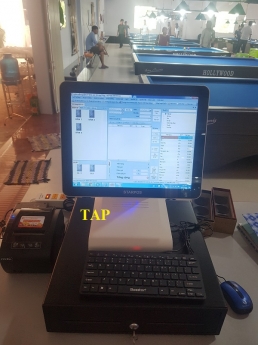 Lắp đặt máy tính tiền cảm ứng giá rẻ cho quán bida trọn bộ tại Kiên Giang 