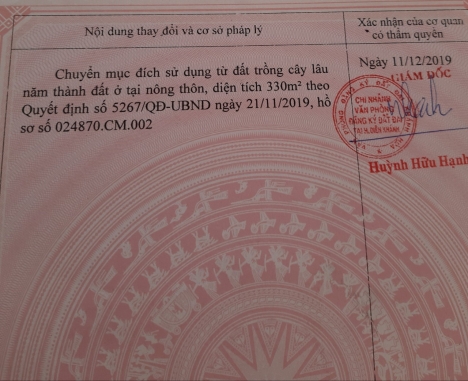 Bán gấp đất thổ cư 466.9m2 Thủy Xương, Suối Hiệp, Diên Khánh