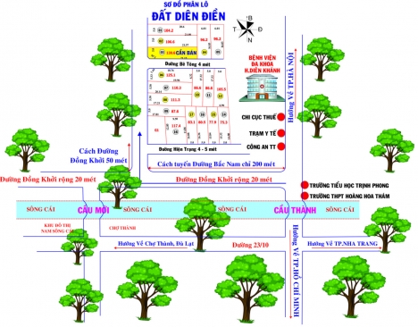 Bán đất 96.2m2 cạnh bệnh viện đa khoa Diên Khánh, Khánh Hòa. 650 triệu