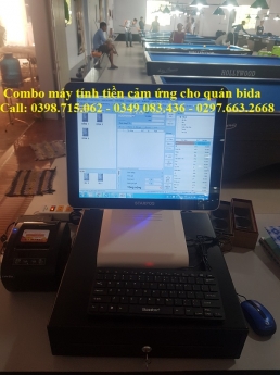 Lắp đặt máy tính tiền cảm ứng giá rẻ cho quán bida trọn bộ tại Kiên Giang 