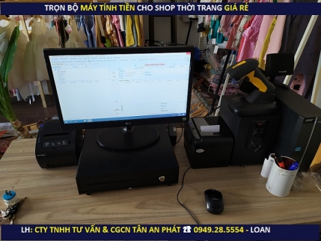 Trọn bộ máy tính tiền giá rẻ cho shop với đầy đủ tính năng tại Bình Dương
