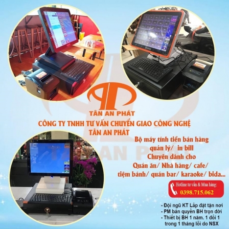 Cung cấp máy tính tiền cảm ứng giá rẻ trọn bộ cho quán Trà Sữa tại Kiên Giang