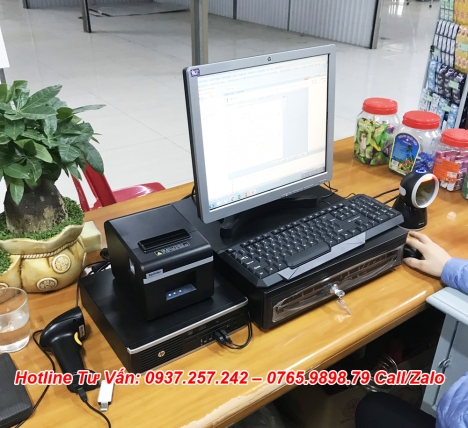 Lắp đặt máy tính tiền tại Vĩnh Long cho cửa hàng tạp hóa, tự chọn