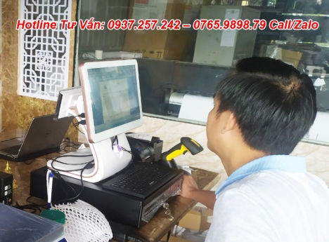 Lắp đặt máy tính tiền cảm ứng tại Vĩnh Long cho shop, bách hóa tổng hợp