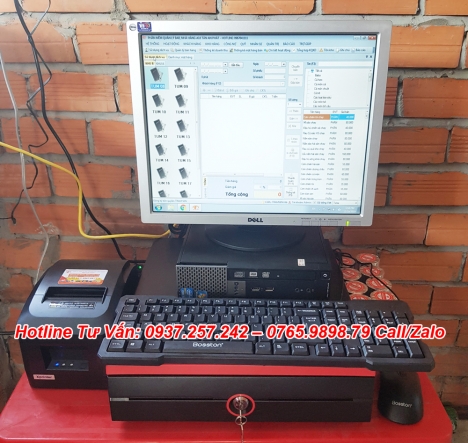 Lắp đặt máy tính tiền tại Vĩnh Long cho shop quần áo, giày dép