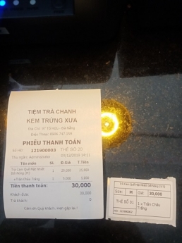 Thanh lý giá rẻ thiết bị Pos tính tiền 2 màn hình tại Đà Nẵng cho chuổi Trà chanh