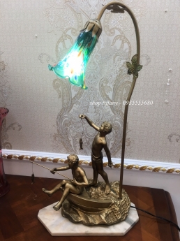 Đèn tiffany tượng đồng ngủ cao cấp.