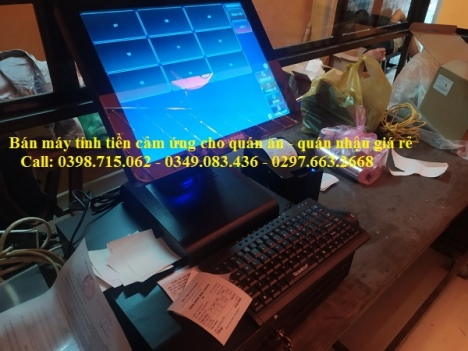 Combo máy tính tiền cảm ứng giá rẻ trọn bộ cho quán nhậu, quán ăn tại Rạch Gía 
