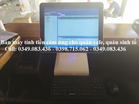 Combo máy tính tiền cảm ứng giá rẻ cho quán cafe, quán sinh tố tại Kiên Giang