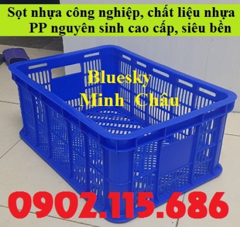 Sọt nhựa đan lưới, sọt đựng hải sản, sọt đựng rau củ, sọt đựng trái cây, sọt nhựa HS018,