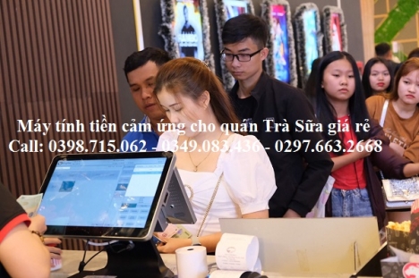 Chuyên lắp đặt máy tính tiền cảm ứng cho quán Trà Sữa tại Kiên Giang
