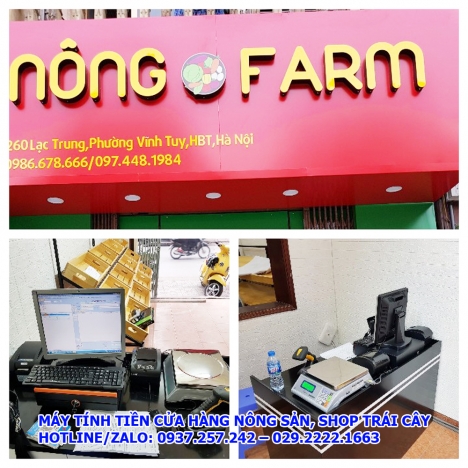 Máy tính tiền cho cửa hàng nông sản sạch, cửa hàng trái cây tại VĨNH LONG