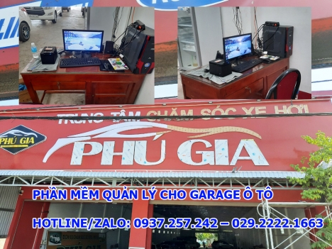 Phần mềm quản lý tính tiền dùng cho garage ô tô tại VĨNH LONG