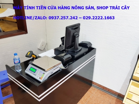Máy tính tiền cho cửa hàng nông sản sạch, cửa hàng trái cây tại VĨNH LONG