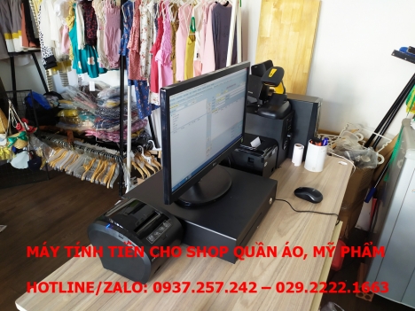 Máy tính tiền cho shop quần áo, mỹ phẩm tại VĨNH LONG