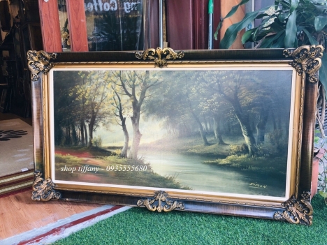 Tranh phong cảnh cổ của pháp có kí hoạ.