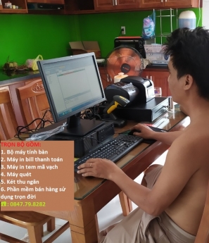 Shop thời trang tại Long An lắp đặt trọn bộ máy tính tiền cho shop
