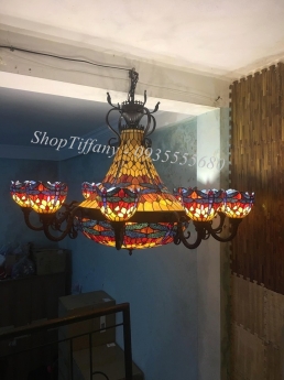 Đèn Chùm Tiffany Họa Tiết Chuồn Chuồn Loại khủng