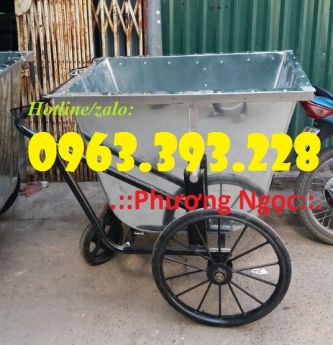 Xe gom rác tôn, xe gom rác 3 bánh, xe đẩy rác bằng tôn