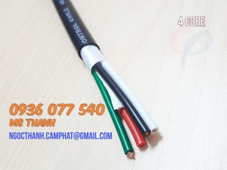 Cáp điều khiển Sangjin, cáp mềm nhiều lõi tiết diện 0.5mm2, RVV 300/500V