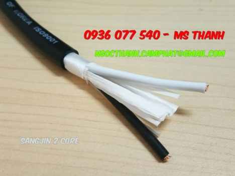 Cáp điều khiển Sangjin, cáp mềm nhiều lõi tiết diện 0.5mm2, RVV 300/500V