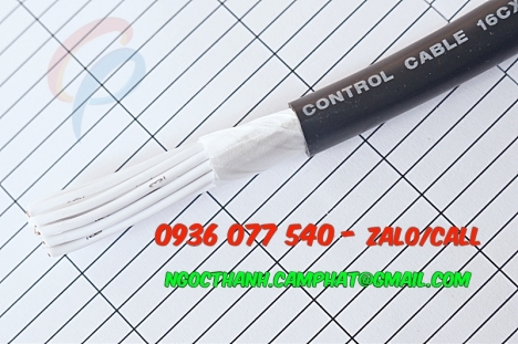 Cáp điều khiển Sangjin, cáp mềm nhiều lõi tiết diện 0.5mm2, RVV 300/500V