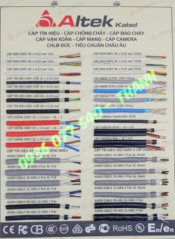 Cáp tín hiệu RS485 2Px22AWG Altek Kabel