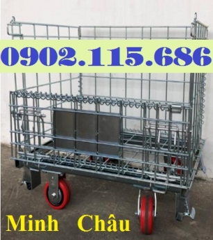 Lồng thép, lồng hàng, lồng đựng hàng, pallet lưới, lồng kéo hàng, lồng thép có bánh xe,