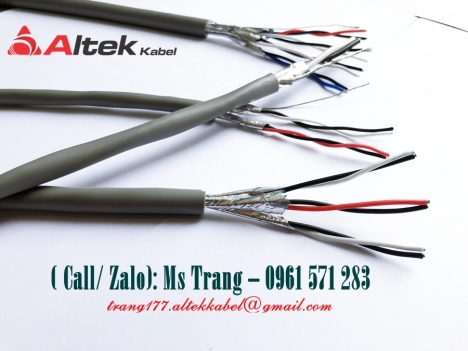 Cáp tín hiệu chống nhiễu 1Pair18AWG, 2x0.75 lõi vặn xoắn từng cặp