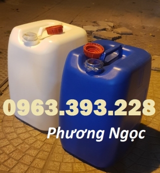Can nhựa đựng hóa chất 30 Lít, can nhựa có nắp garenty
