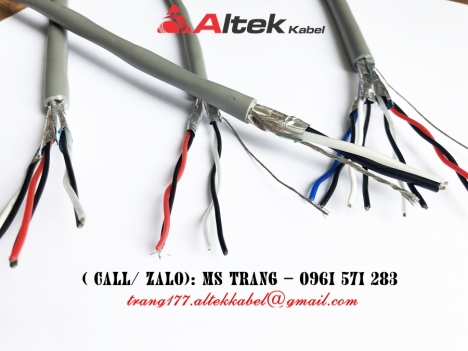 Cáp tín hiệu chống nhiễu 1Pair18AWG, 2x0.75 lõi vặn xoắn từng cặp