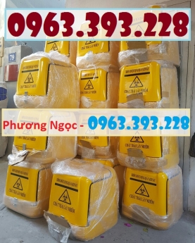 Thùng vận chuyển chất thải nguy hại sau xe máy, thùng chở rác y tế