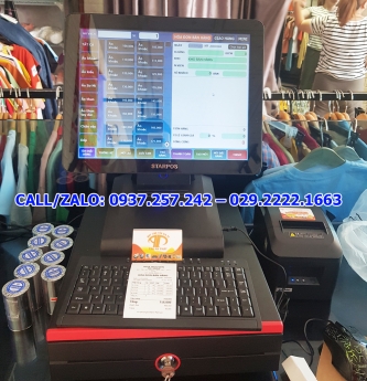 Bán Máy tính tiền cảm ứng cho shop quần áo, túi xách tại Long Xuyên